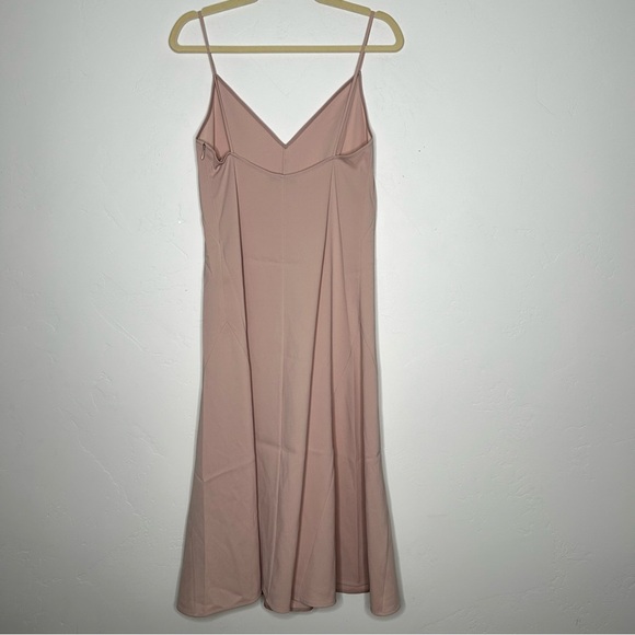 Thakoon Dusty Blush Nude Midi Slip Dress Size 4 Minimalist Clean Girl Neutral - Picture 2 of 14